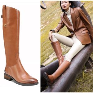 SAM EDELMAN PENNY LEATHER RIDING BOOTS SIZE 7.5 M